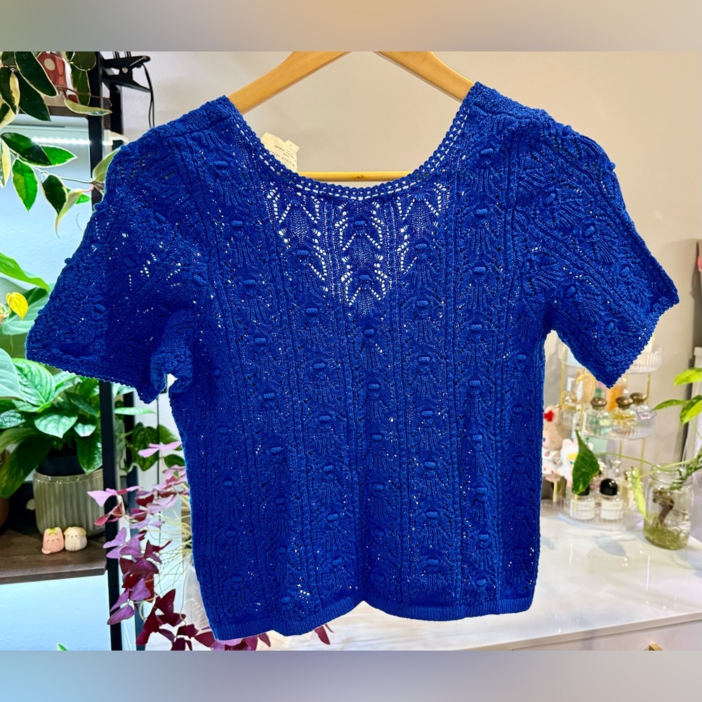 Sézane Cybele Jumper in Electric Blue - Picture 4 of 7